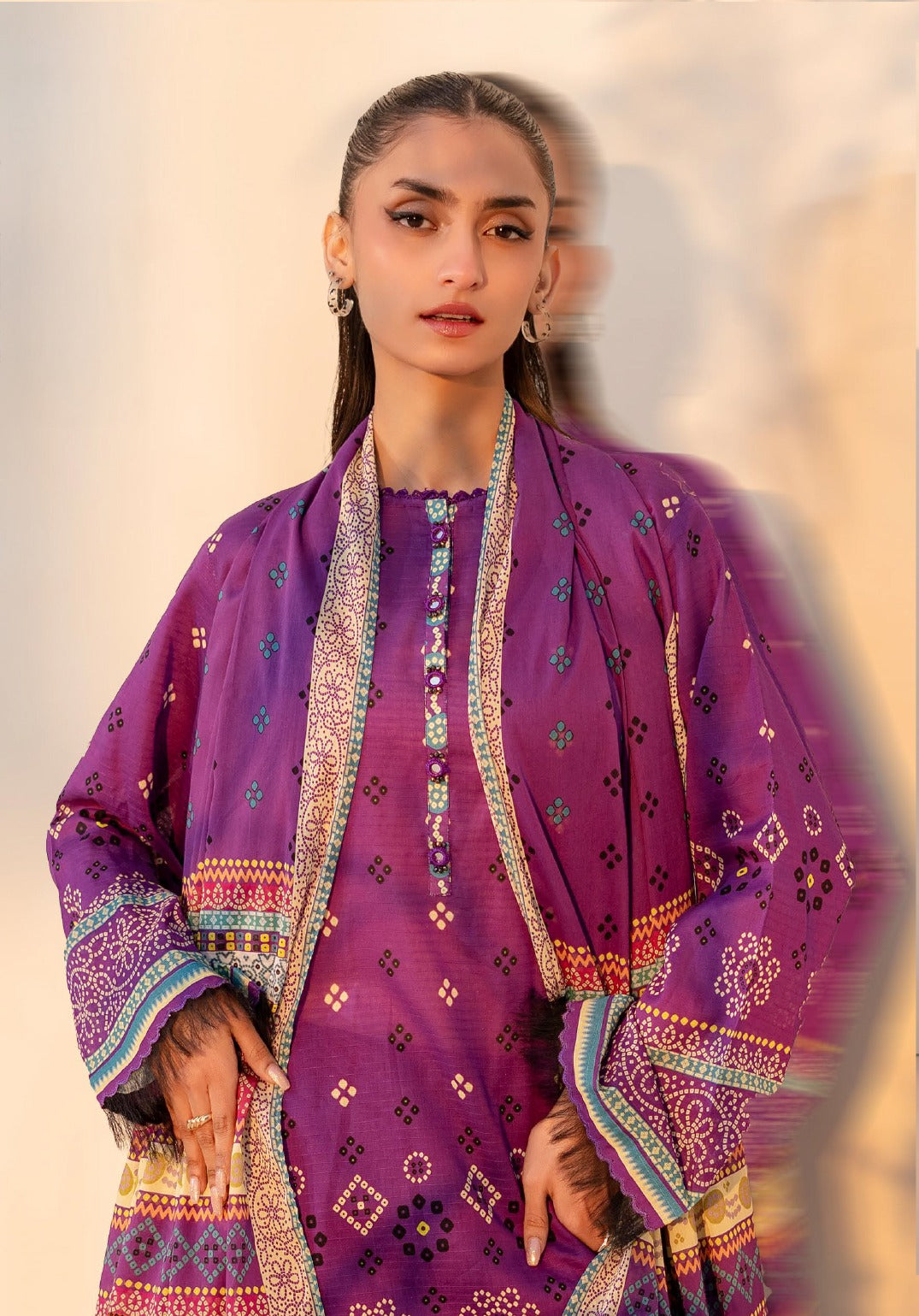 CHUNRI 3-Piece Unstitched Lawn Suit
