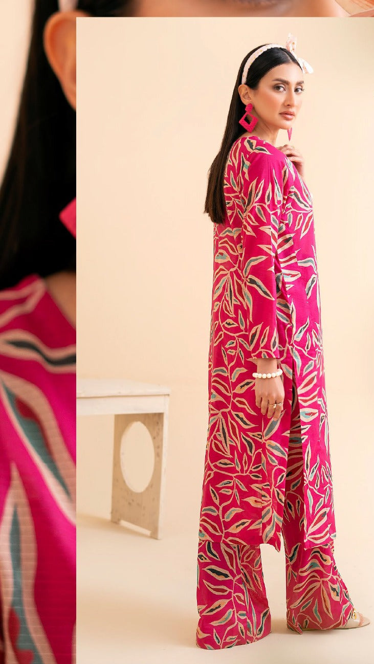 ABNOOR 2-Piece Unstitched Digital Printed Lawn Bana Dora Suit